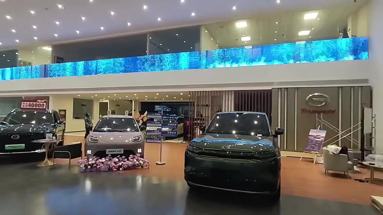 Auto Dealership Showroom — SMD Holographic Invisible Screen installation