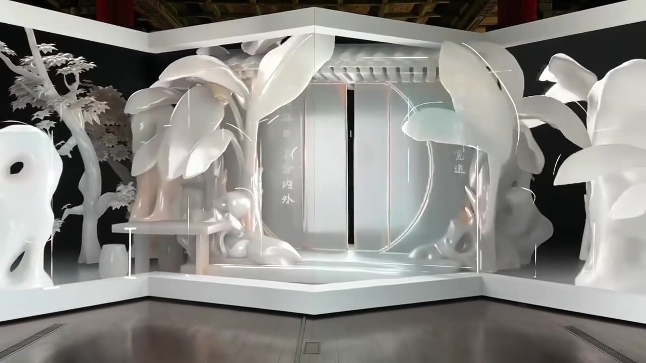 Sculpture Gallery Screen — SMD Holographic Invisible Screen installation