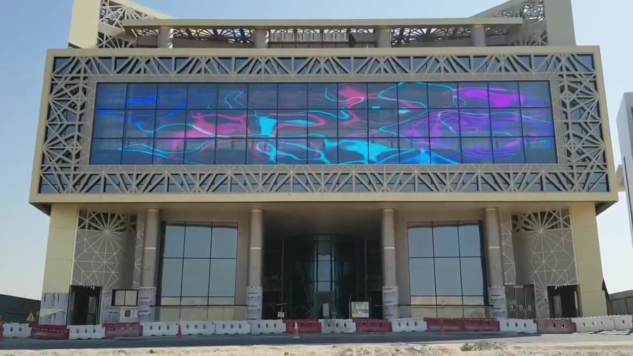 Heritage Building Facade — SMD Holographic Invisible Screen installation