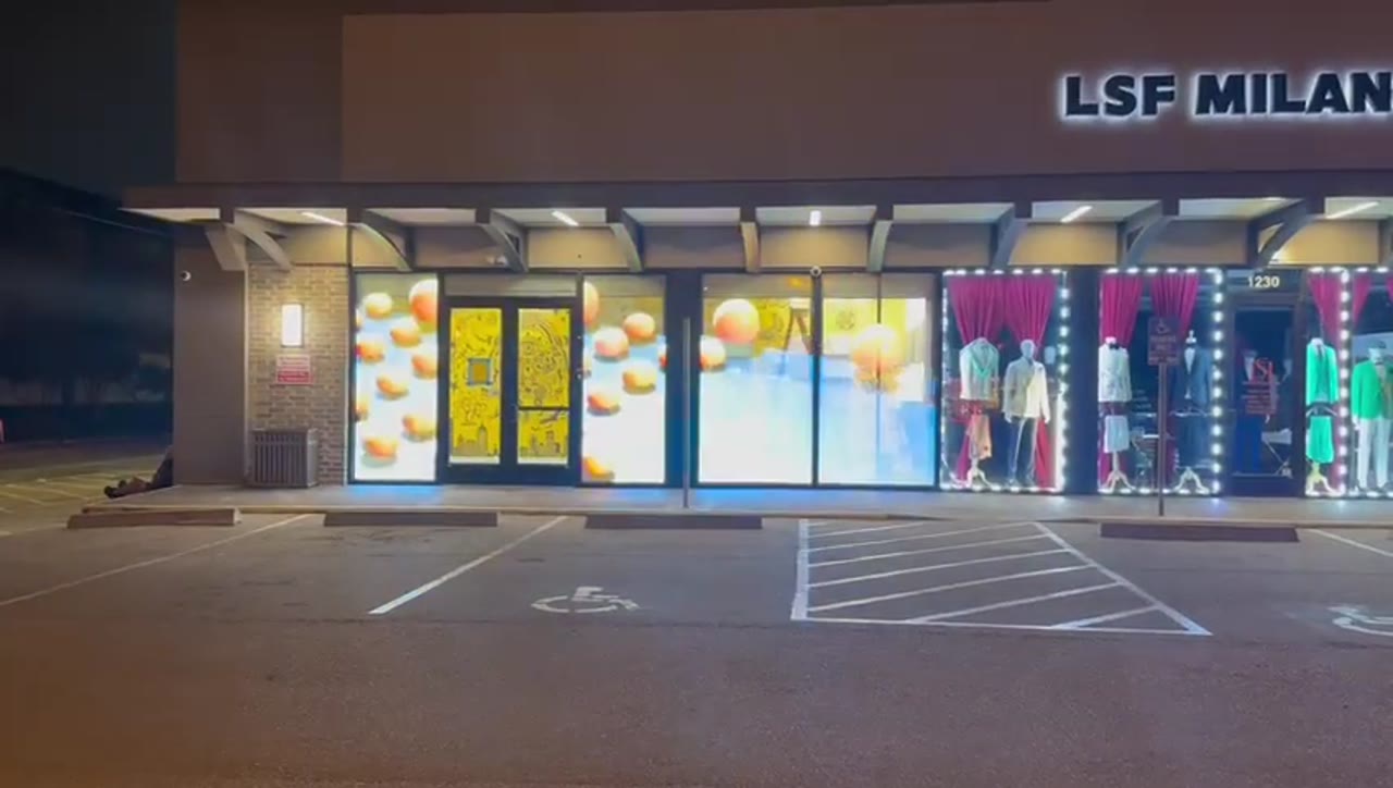 Boutique Shop Window — Crystal Film LED Screen installation