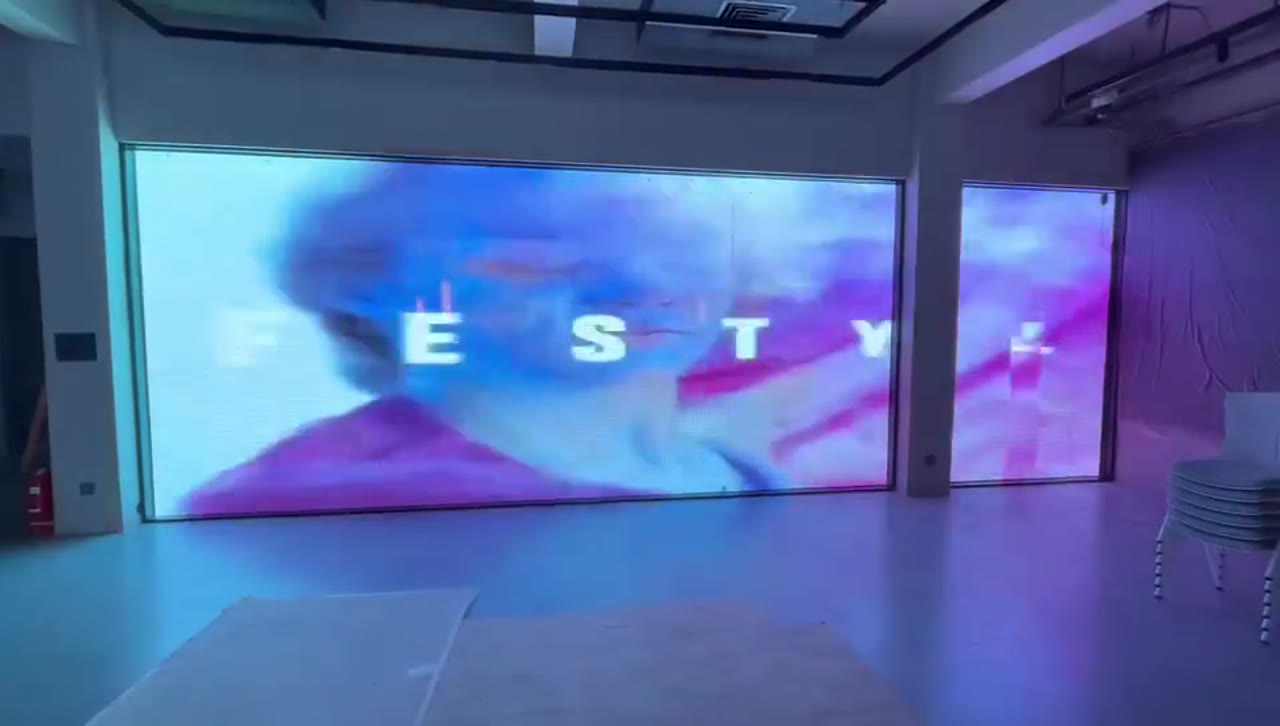 Wuhan Storefront — Crystal Film LED Screen installation
