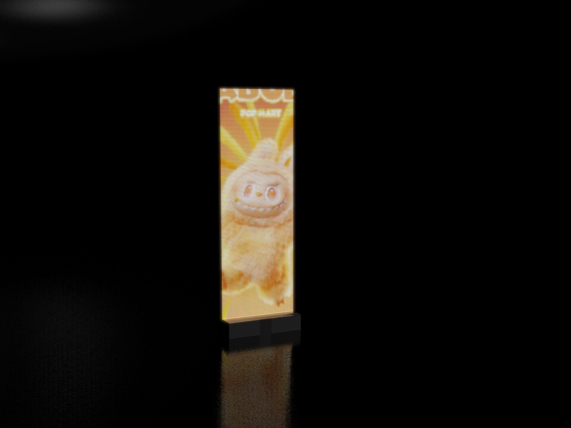 Exhibition space with holographic invisible screens